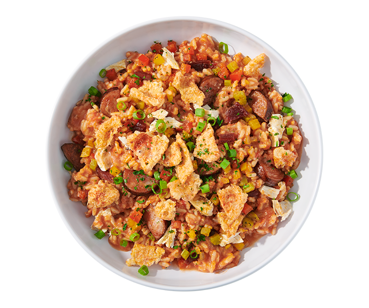 New Orleans Chicken, Jack Links® <br/>Flamin’ Hot® Jerky, Smoked Sausage, <br/>and Baken-Ets® Jambalaya